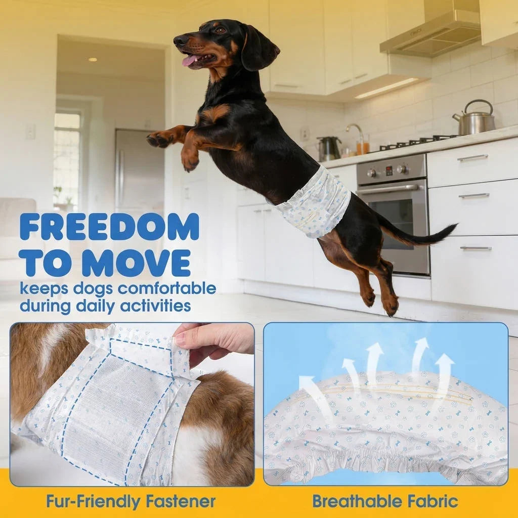 Male Dog Belly Bands Leakproof Absorbent Wetness Indicator