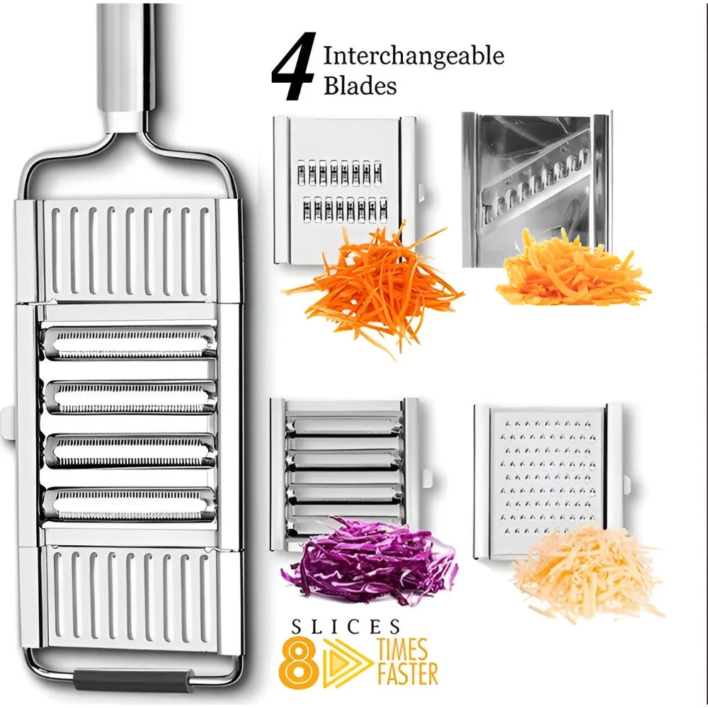Mandoline Slicer Adjustable Thickness Stainless Steel Blades & Safety Guard