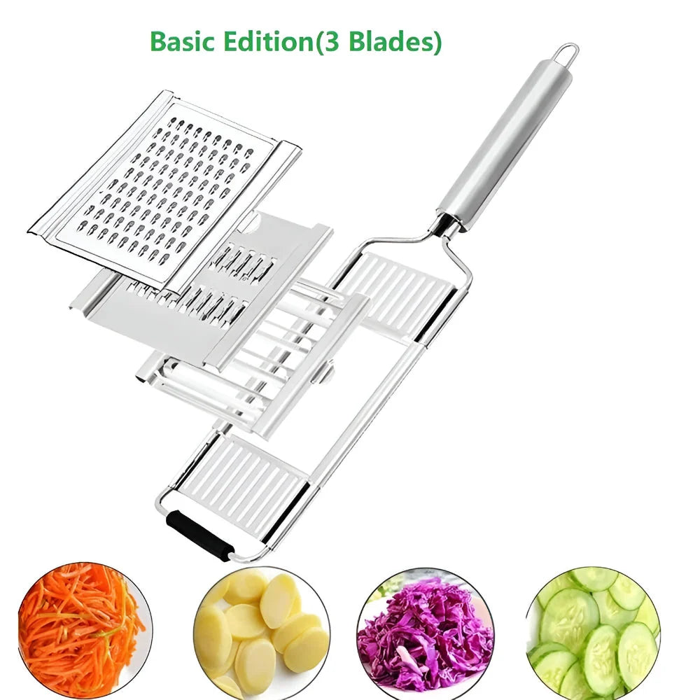 Mandoline Slicer Adjustable Thickness Stainless Steel Blades & Safety Guard