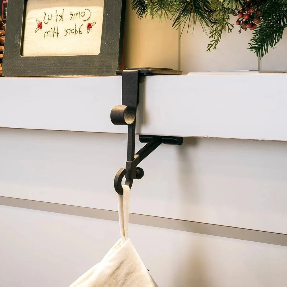 Mantel Stocking & Garland Holder Adjustable No-Drill 3-Piece Set