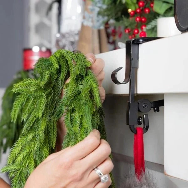 Mantel Stocking & Garland Holder Adjustable No-Drill 3-Piece Set