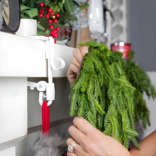 Mantel Stocking Hanger Cast Iron Adjustable Clamp