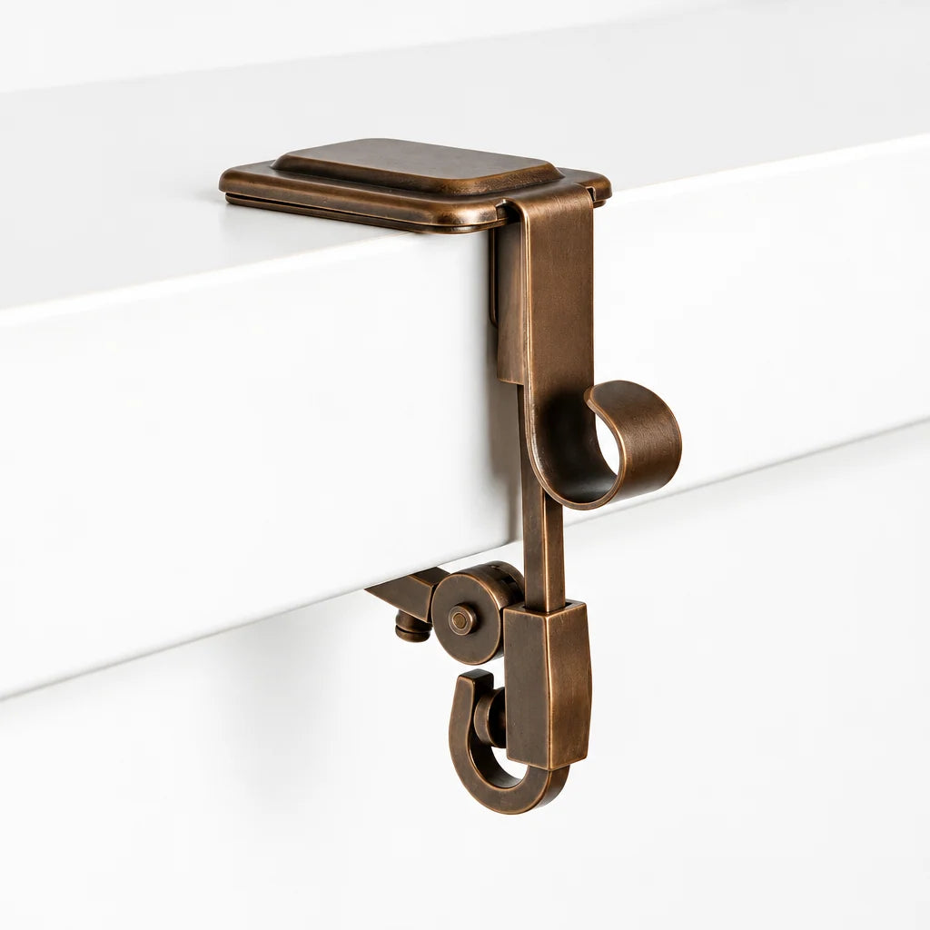 Mantel Stocking Hanger Cast Iron Adjustable Clamp