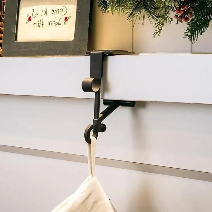 Mantel Stocking Holder Dual Hook 20 lb Capacity