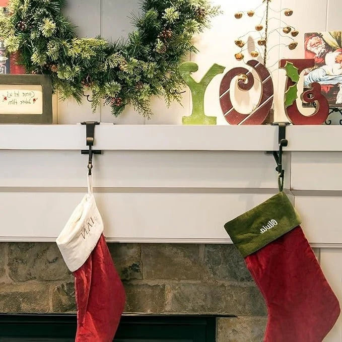 Mantel Stocking Holder Dual Hook 20 lb Capacity