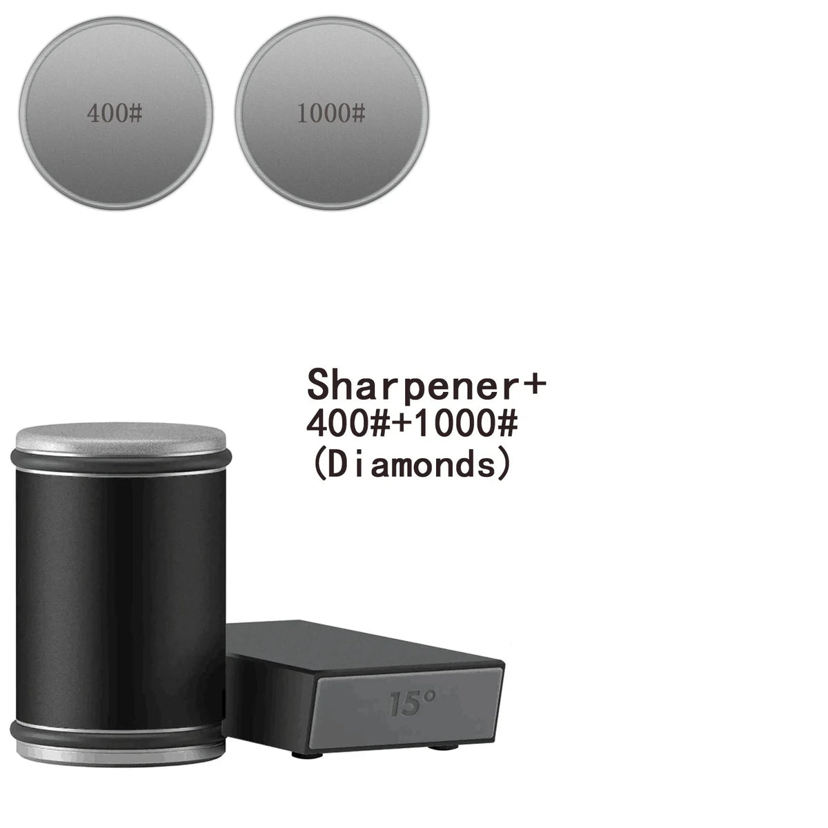 Manual Knife Sharpener Dual-Angle Diamond Roller Magnetic Holder