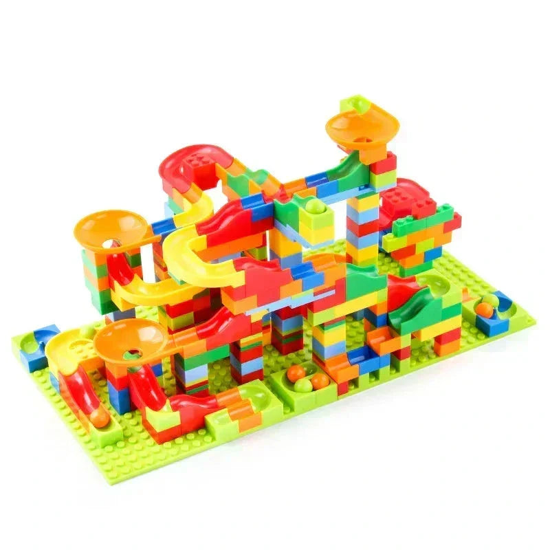 Marble Run Building Set 168-Piece Construction Kit Tracks Ramps & Tunnels