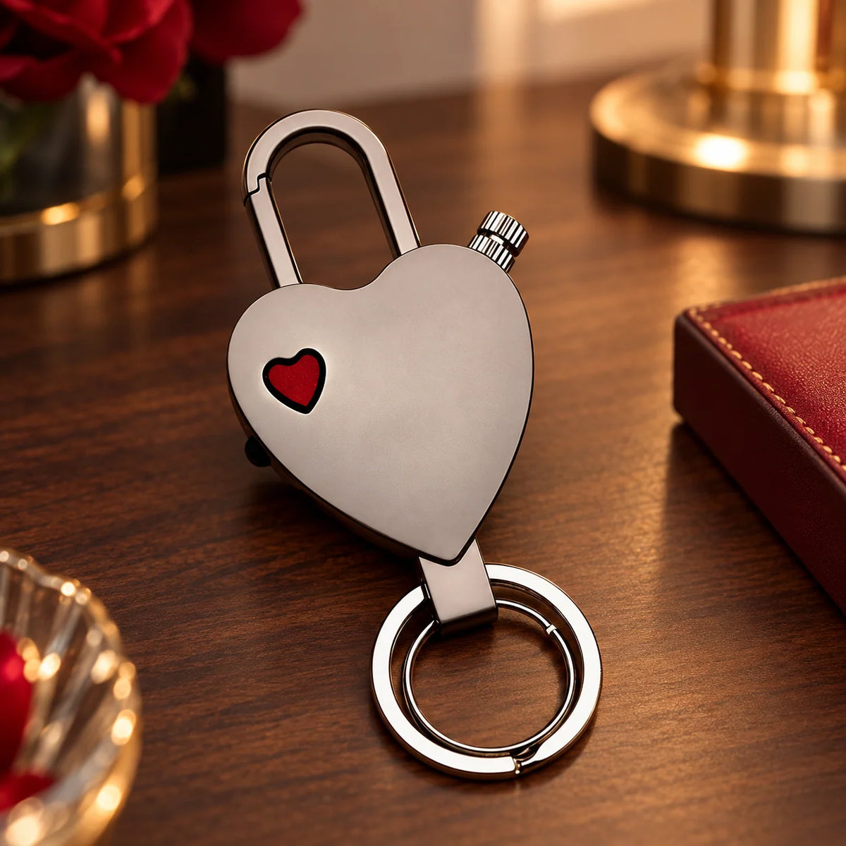 Match Lighter Heart-Shaped Waterproof Wind-Resistant Keychain