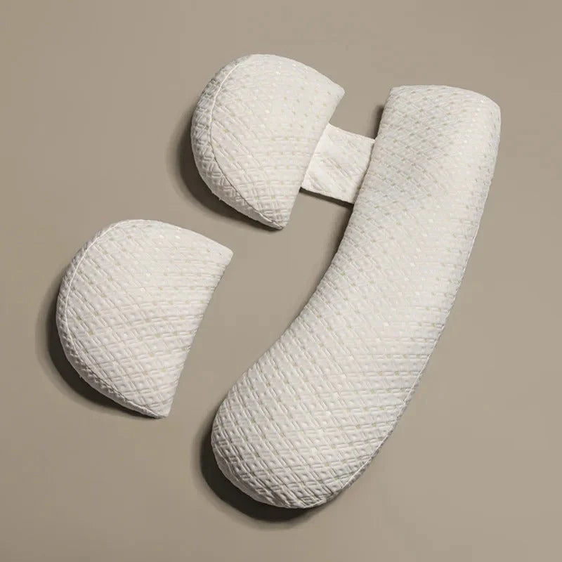 Maternity Nursing Pillow Adjustable Full-Body Machine Washable Bamboo Cover