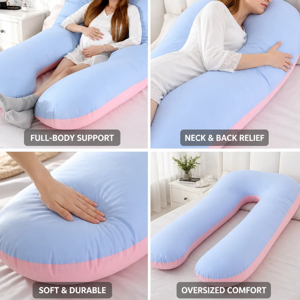 Maternity Pillow U-Shaped Full-Body Neck & Back Support
