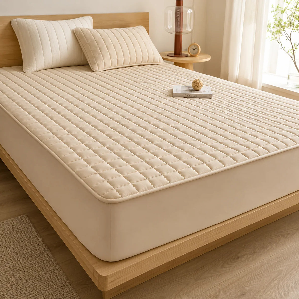 Mattress Protector Quilted Breathable Water-Repellent Non-Slip Fit