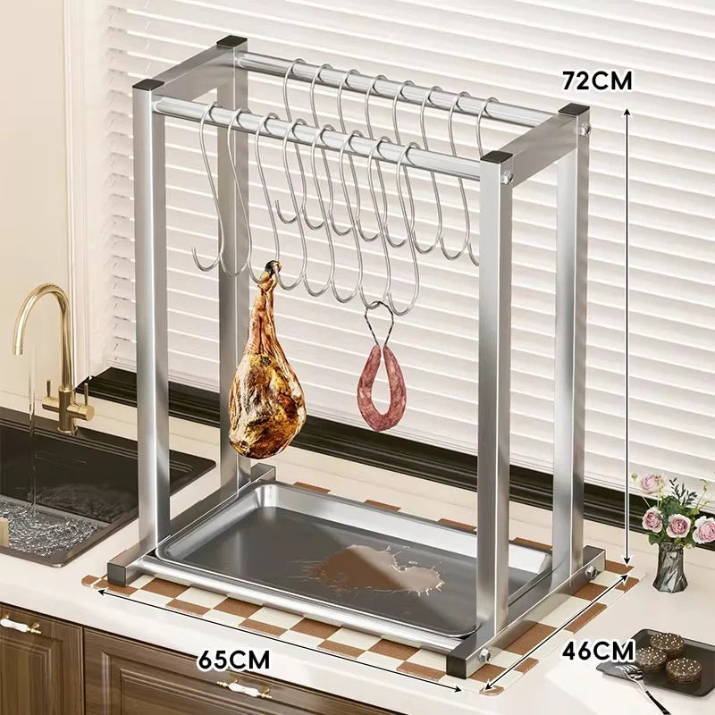 Meat Drying Rack Stainless Steel Adjustable Drip Tray