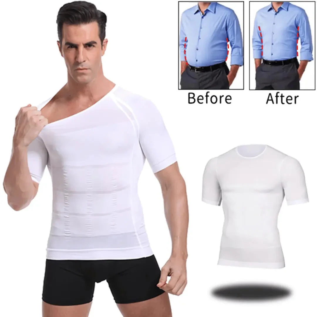 Men’s Compression Shirt Double-Layer Seamless Posture Support