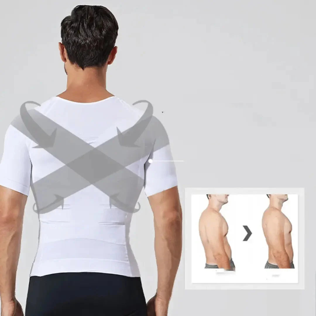 Men’s Compression Shirt Double-Layer Seamless Posture Support