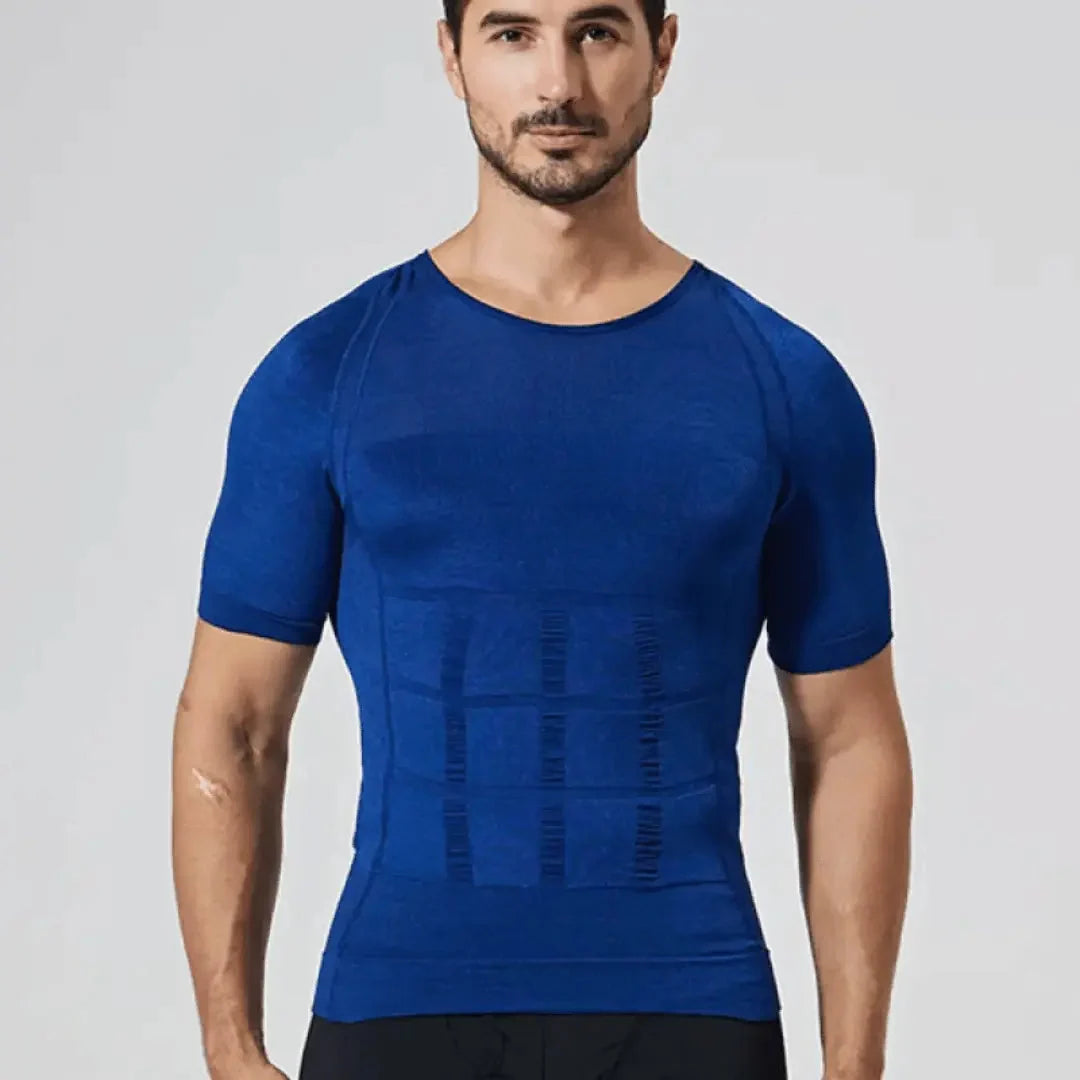 Men’s Compression Shirt Double-Layer Seamless Posture Support