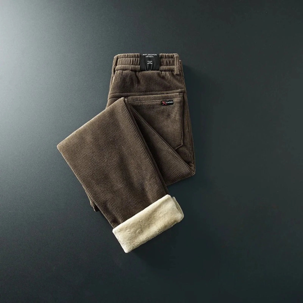 Men’s Corduroy Pants Fleece-Lined Warm & Comfortable