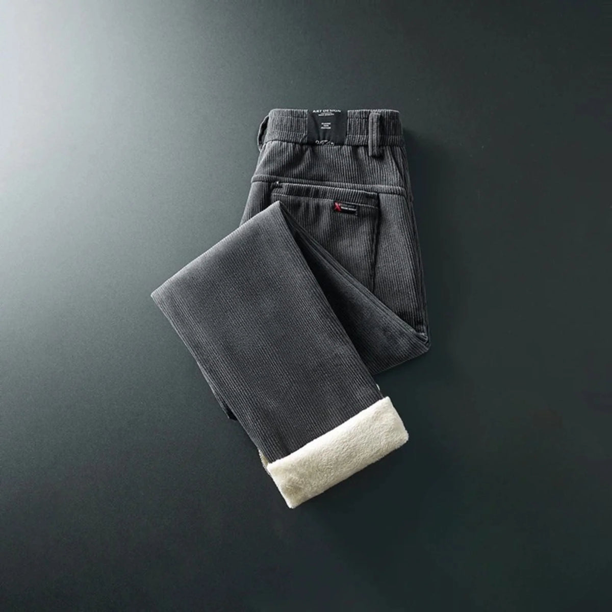Men’s Corduroy Pants Fleece-Lined Warm & Comfortable