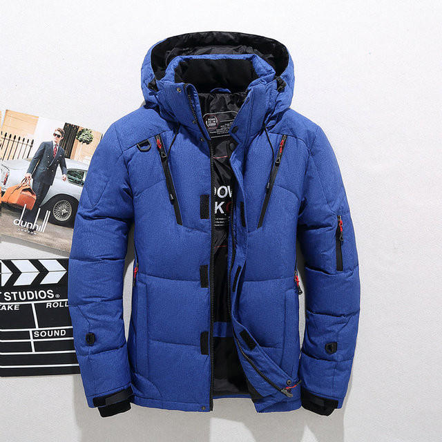 Men's Insulated Jacket Tailored Fit Full-Zip Removable Hood