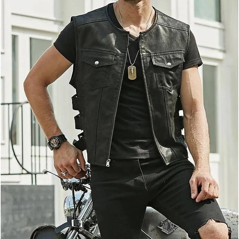 Men's Layering Vest Adjustable Side Straps Two Front Pockets