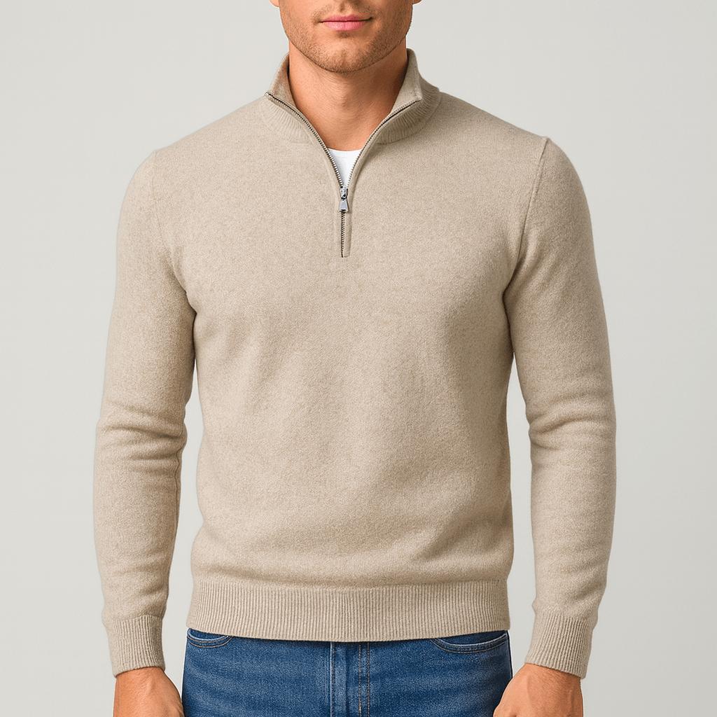 Men’s Sweater Merino Wool V-Neck Breathable Knit