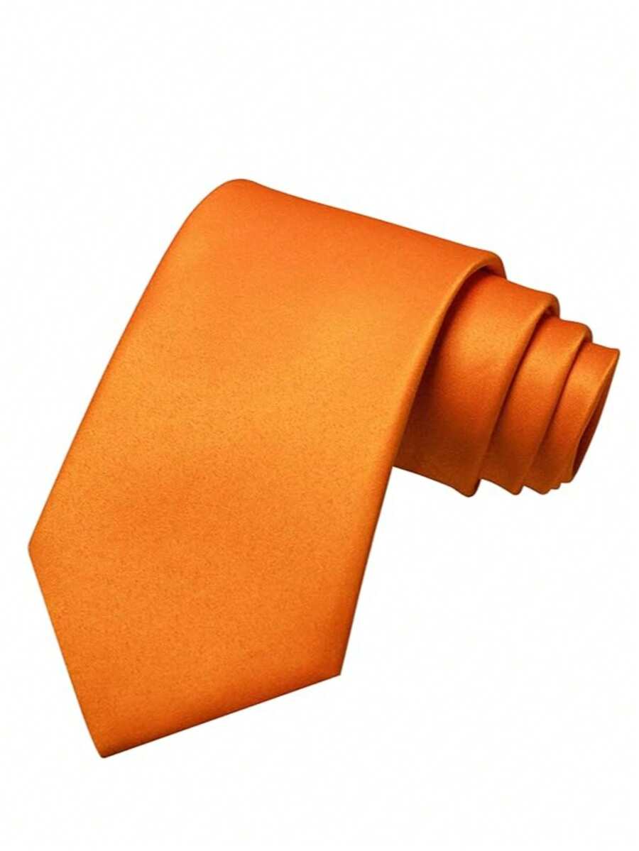 Men’s Tie Solid Color Polyester Easy-Care 57-Inch