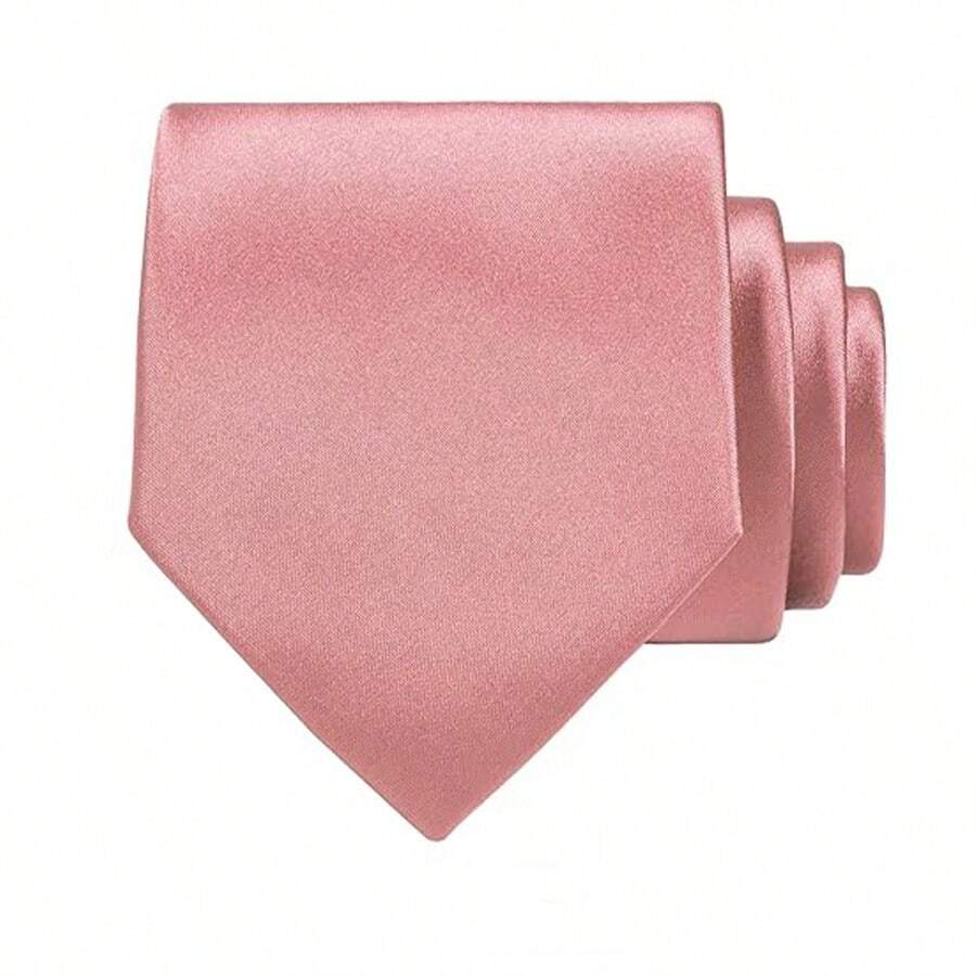 Men’s Tie Solid Color Polyester Easy-Care 57-Inch