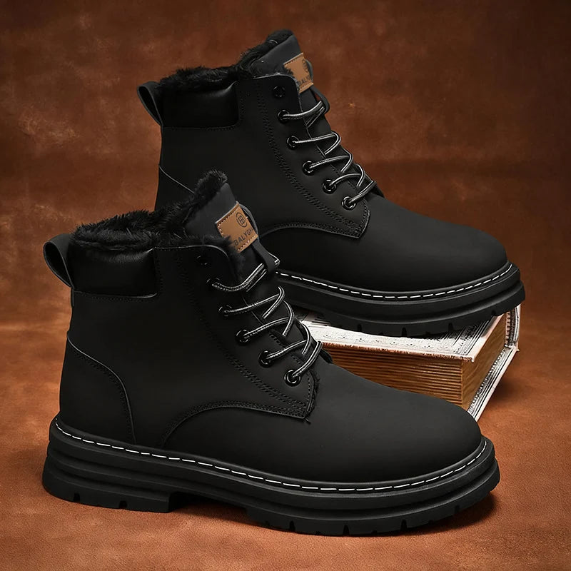 Men’s Winter Boots Warm Lined Mid-Height Ankle Support