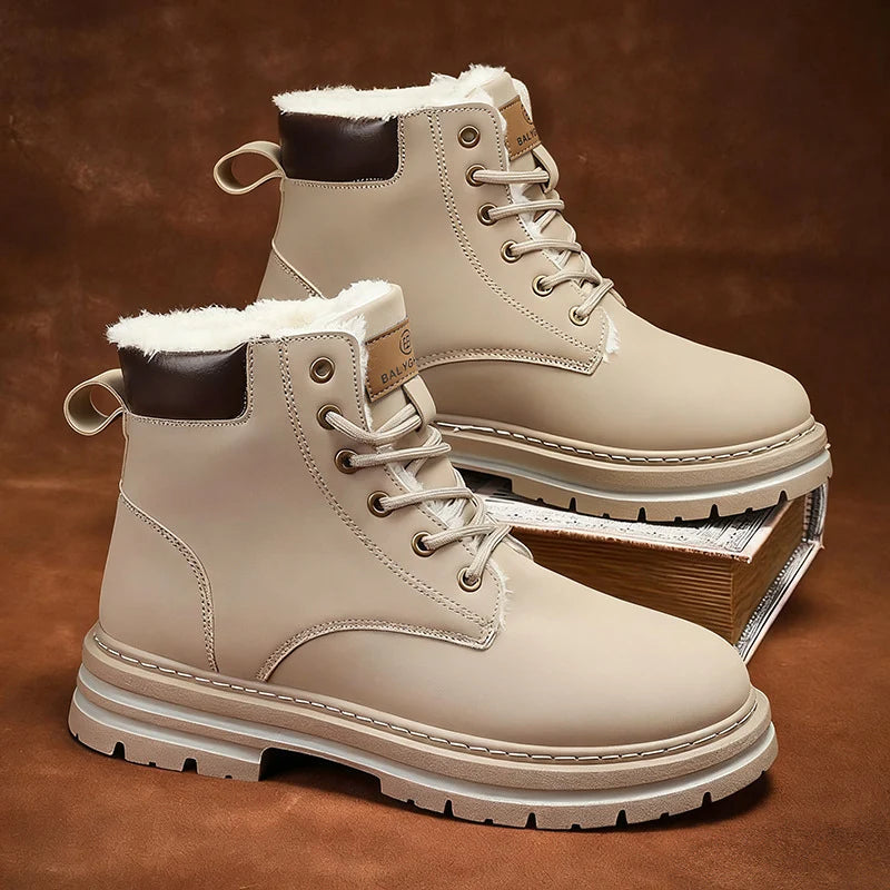 Men’s Winter Boots Warm Lined Mid-Height Ankle Support