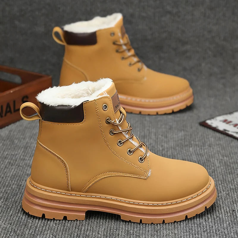 Men’s Winter Boots Warm Lined Mid-Height Ankle Support