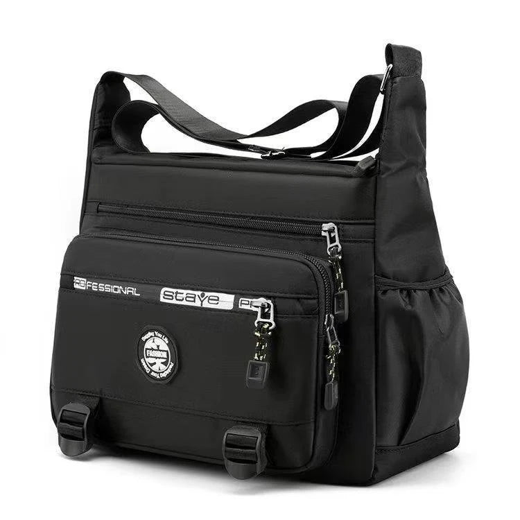 Messenger Bag Weather-Resistant Adjustable Strap Multiple Pockets