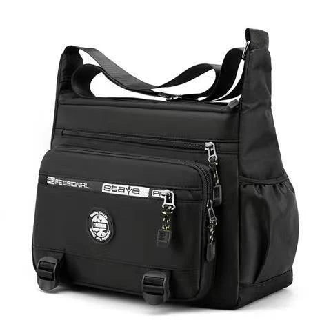 Messenger Bag Weather-Resistant Multiple Pockets Adjustable Strap
