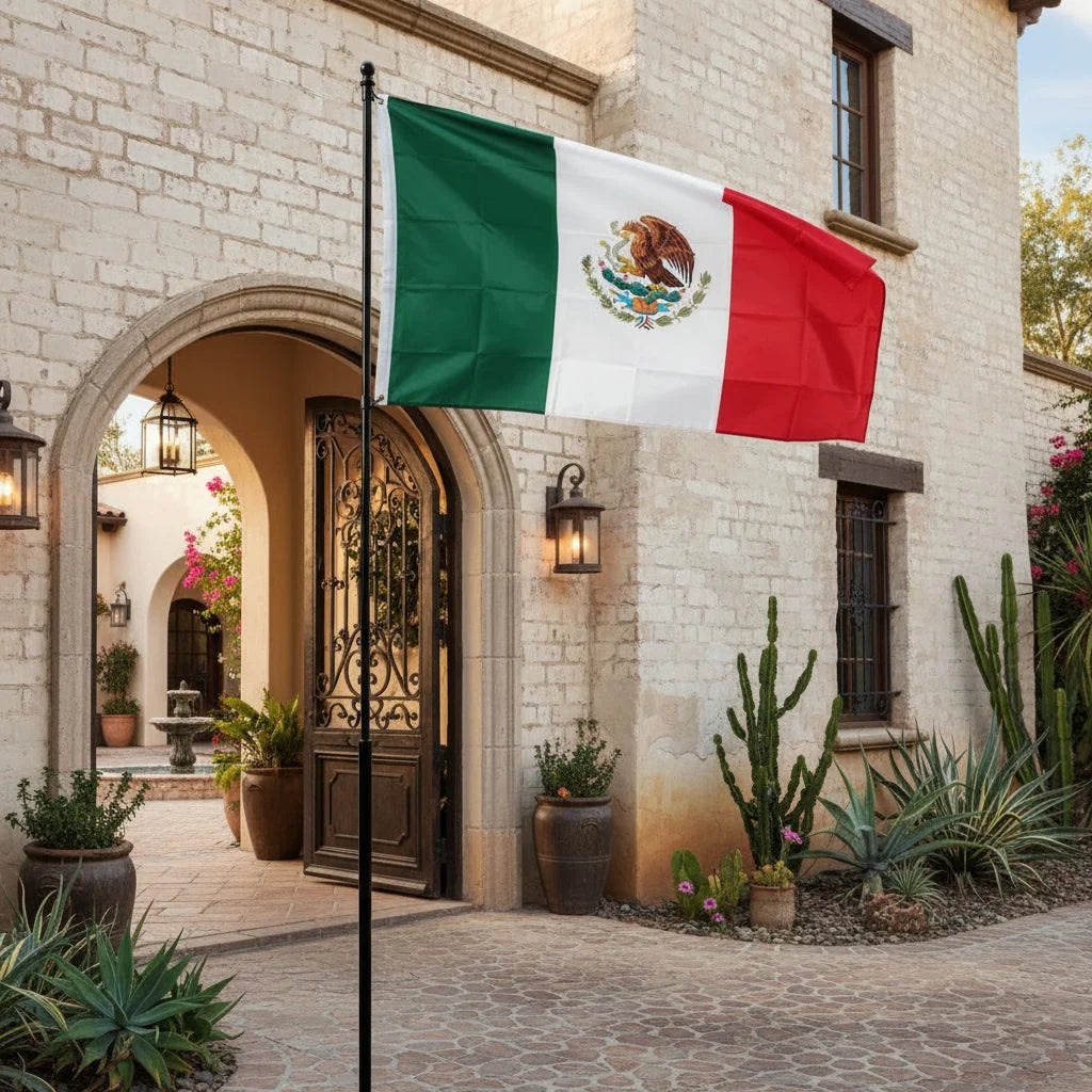 Mexico Flag Double-Sided UV-Stable Brass Grommets