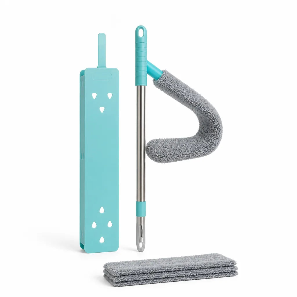 Microfiber Duster Bendable Head Telescoping Handle Machine-Washable Covers