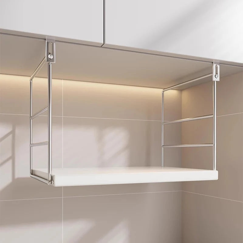 Microwave Shelf Under-Cabinet Stainless Steel Sliding Tray
