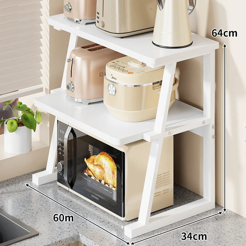 Microwave Stand Two-Tier Heat-Resistant Top