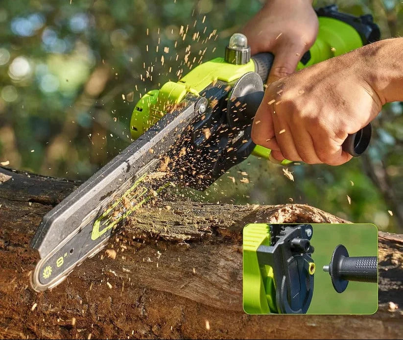 Mini Chainsaw Cordless Interchangeable Bars & Dual Batteries
