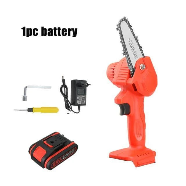 Mini Chainsaw Cordless Rechargeable 4-Inch Guide Bar