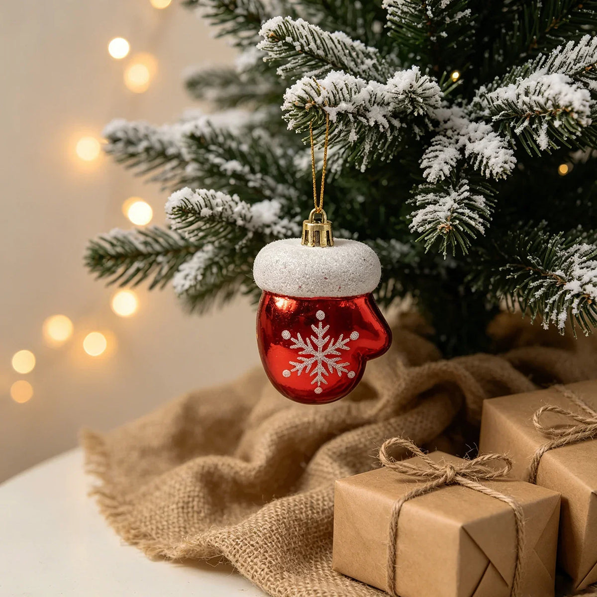 Mini Christmas Tree Compact LED Snowman Accent