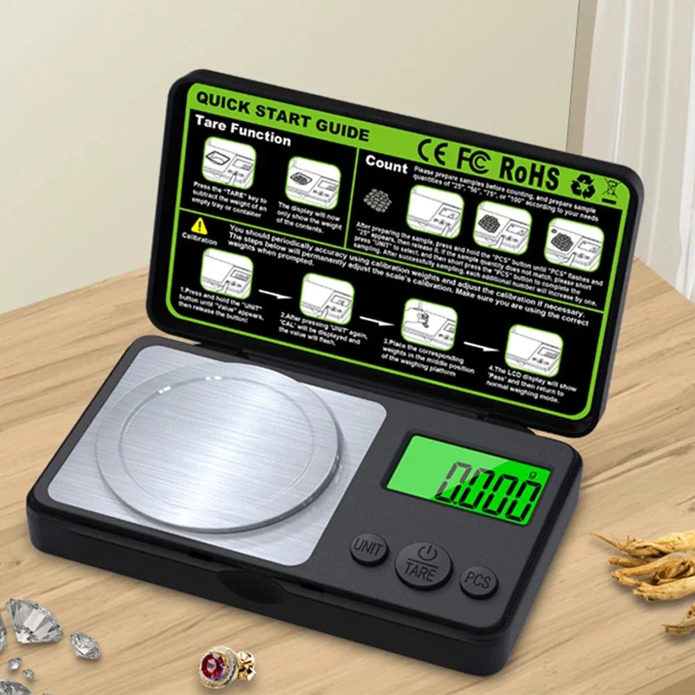 Mini Digital Scale High-Precision Stainless Steel Surface