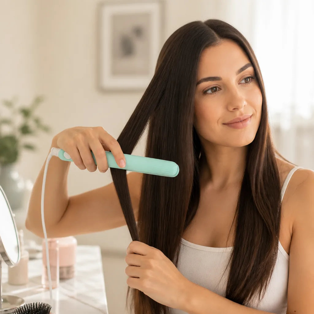 Mini Hair Straightener 2-In-1 Ceramic Fast Heating