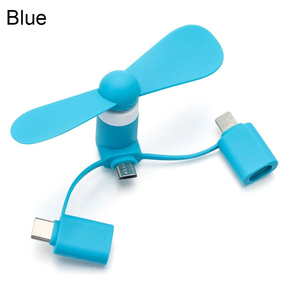 Mini Phone Fan USB-Powered Detachable Propeller