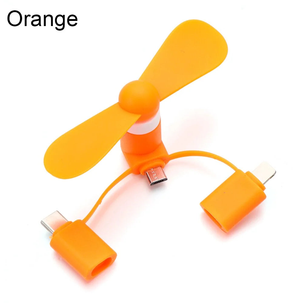 Mini Phone Fan USB-Powered Detachable Propeller