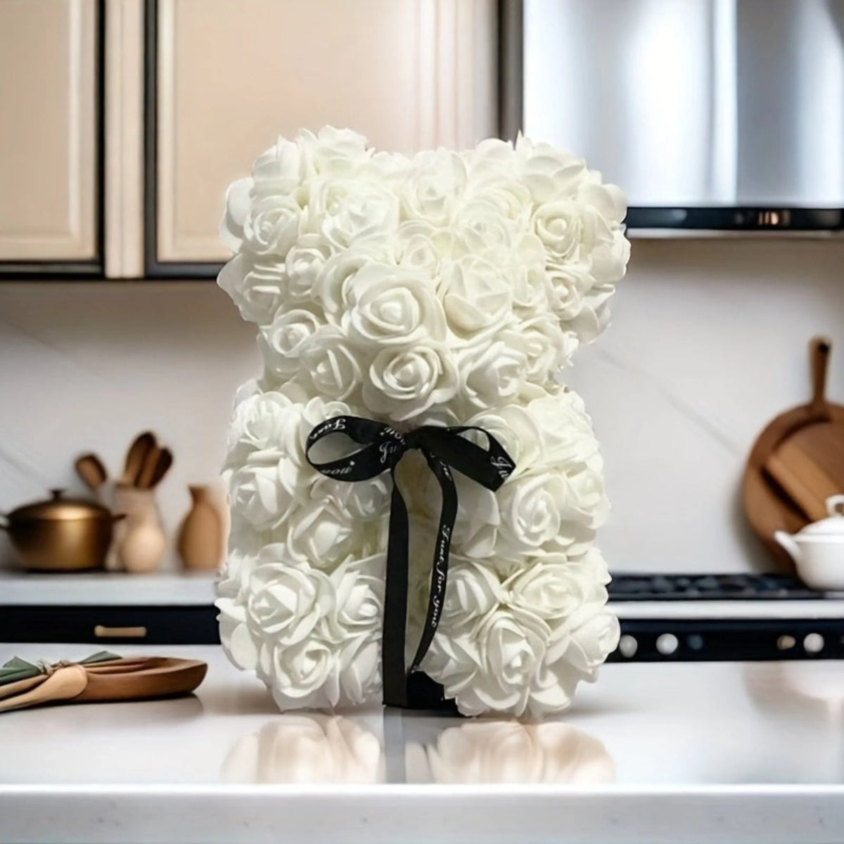 Mini Rose Bear Gift-Ready Artificial Roses