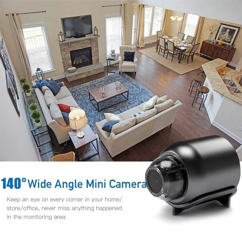 Mini Security Camera 1080P HD 140° Night Vision
