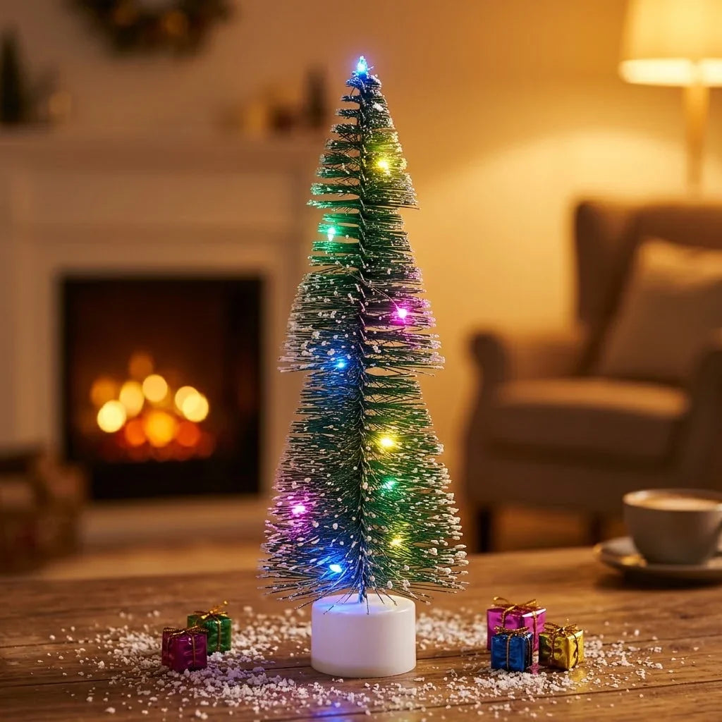 Mini Tabletop Christmas Tree Warm White LED & Compact