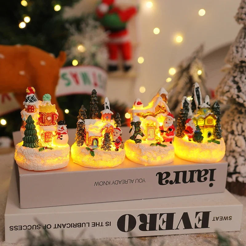 Miniature Snow Scene Handcrafted Soft LED & Battery-Free