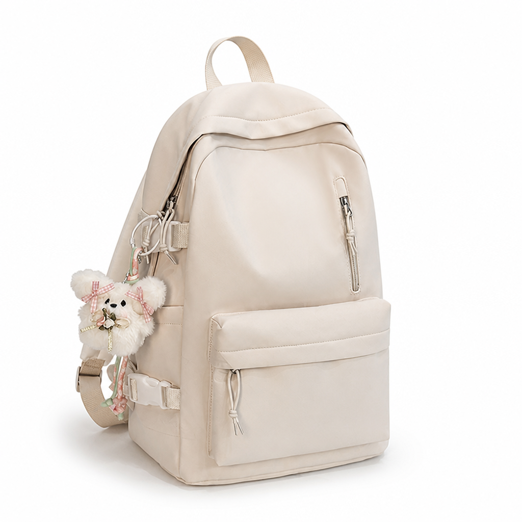 Minimalist Multi-Compartment School Backpack (Padded Straps & Breathable Back)