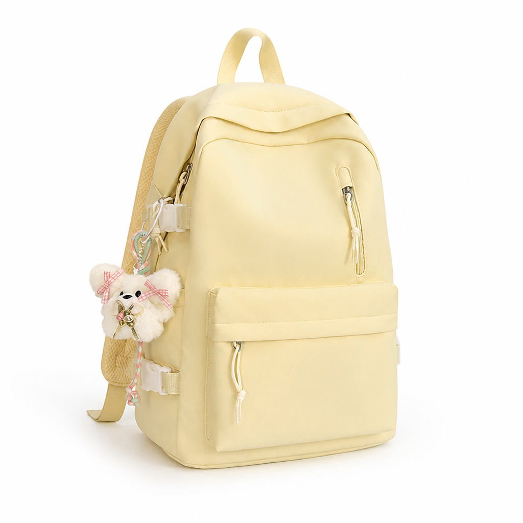 Minimalist Multi-Compartment School Backpack (Padded Straps & Breathable Back)