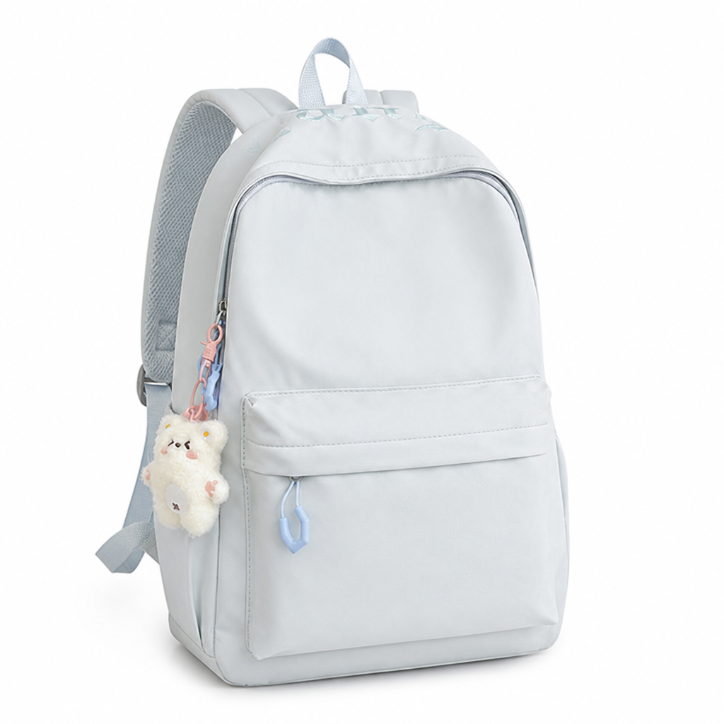 Minimalist Soft Fabric School Backpack (Padded Straps)