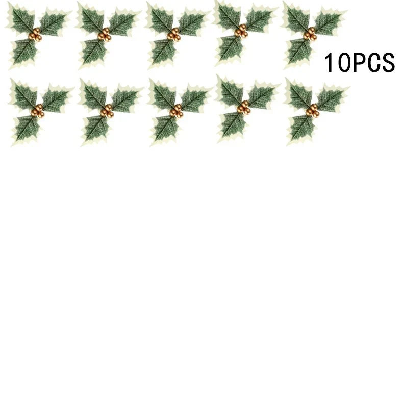 Mistletoe Sprays Lifelike Leaves Golden Berries Set of 30